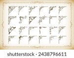 Vintage Corners. Decorative frames and borders, elegant vector set.