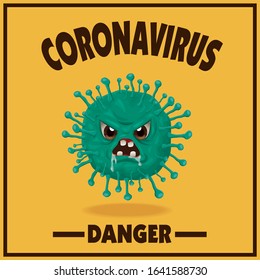 Vintage Coronavirus outbreak poster design.