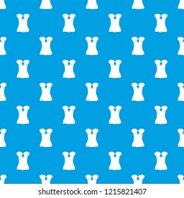 Vintage corset pattern vector seamless blue repeat for any use