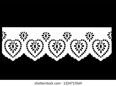 Vintage Cotton Eyelet, Decorative Trim, Paper Cut Out Template
