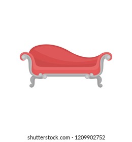 Vintage couch, element for interior design vector Illustration on a white background