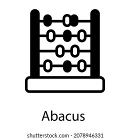 Ein Tool zur Vintage-Zählung, Abacus-Glyph-Symbol