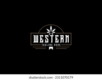 Vintage Country Emblem Typography for Western Bar Restaurant Logo design inspiration