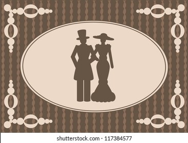 vintage couple silhouette