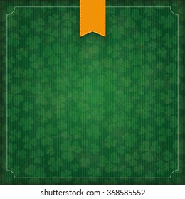 Vintage cover with flag and frame for St. Patrick's Day. Eps 10 vector file.