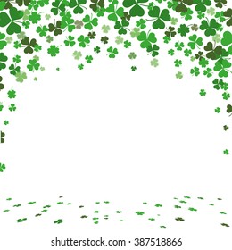 Vintage cover with shamrocks for St. Patrick's Day. Eps 10 vector file.