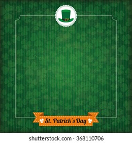 Vintage cover with for St. Patrick's Day. Eps 10 vector file.