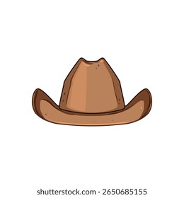 vintage cowboy hat cartoon. classic country, headwear sun, protection durable vintage cowboy hat sign. isolated symbol vector illustration