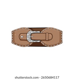 vintage cowgirl belt cartoon. rustic country, durable handcrafted, classic trendy vintage cowgirl belt sign. isolated symbol vector illustration