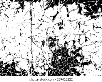 Vintage cracked background. Pieces of old dried paint.