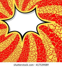 Vintage, cracked background. pop art cloud.