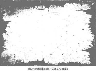 Vintage cracked border texture background. Grunge frame overlay with worn surface. Ideal for old, rustic and aged aesthetics.