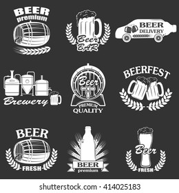 Vintage craft beer brewery emblems