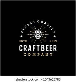 vintage craft beer / brewery logo design