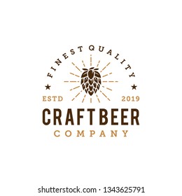 vintage craft beer / brewery logo