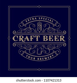 Vintage Craft Beer Logo