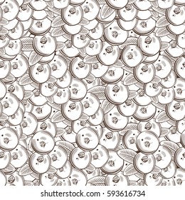 Vintage Cranberry Seamless Pattern