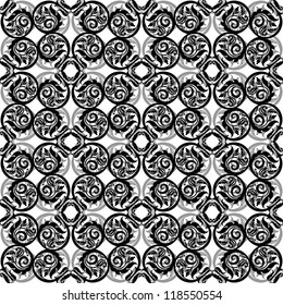 Vintage creative background with rich, old style, artistic abstract swirl ornaments, fashioned seamless pattern, vector wallpaper, branch, floral, oldest style swatch fabric for decoration, design