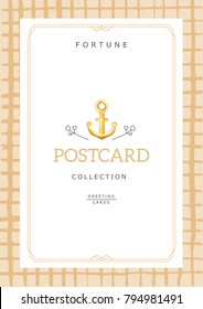 Vintage creative card template with beautiful flourishes ornament elements. Elegant design for corporate identity, logo, invitation, book covers. Design of background products.