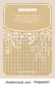 Vintage creative card template with beautiful flourishes ornament elements. Elegant design for corporate identity, invitation, book covers. Design of background products.