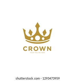 Vintage Creative Crown abstract Logo design vector template. Vintage Crown Logo Royal King Queen concept symbol Logotype concept icon.