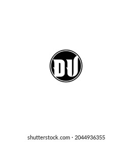vintage creative design DV initials logo