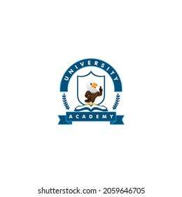 vintage creative vector bird university logo