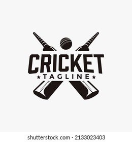 Cricket emblem and design elements. championship logo . stamp. Sports fun  symbols with equipment - bats, ball. For web , tee or print on t-shirt.  Monochrome Stock Photo - Alamy