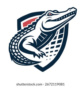 Antiguas Cocodrilo, Diseño de Vector 