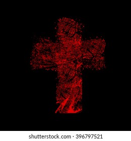 Vintage cross. Vector