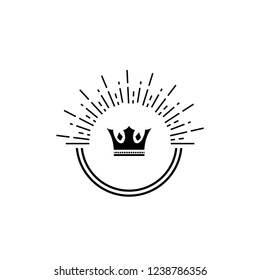 vintage crown badge logo