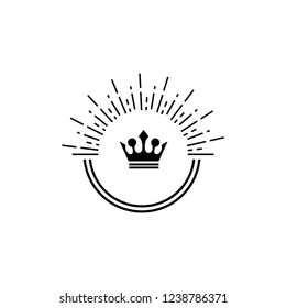 vintage crown badge logo