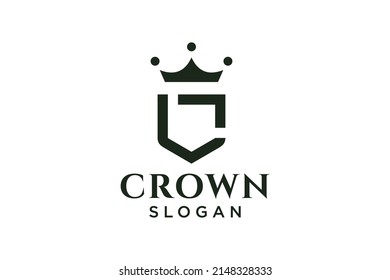 vintage crown logo and letter L symbol. Modern luxury brand element sign. Vector.