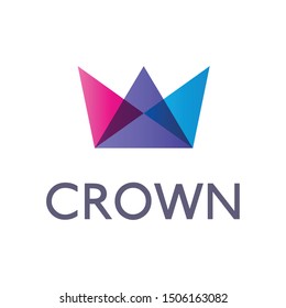 Vintage Crown Logo Royal King Queen abstract Logo design vector template. - Vector