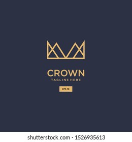 Vintage Crown Logo Royal King Queen abstract Logo design vector template. 