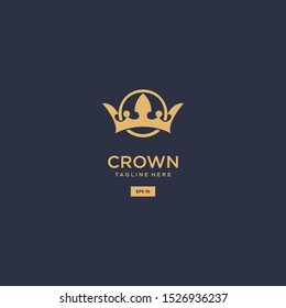 Vintage Crown Logo Royal King Queen abstract Logo design vector template.