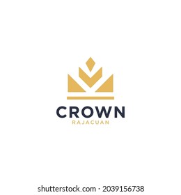Vintage Crown Logo Royal King Queen abstract Logo design vector template. Geometric symbol Logotype concept icon.