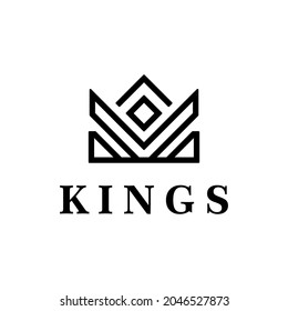 Vintage Crown Logo Royal King abstract Logo design vector template.