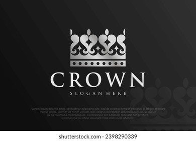 Vintage Crown Logo . Royal King and Queen abstract . Vector illustration .