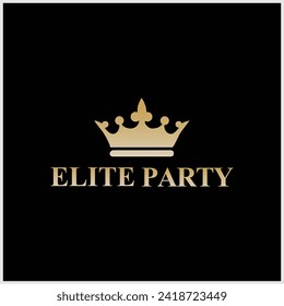 
Vintage Crown Logo Royal King Queen abstract Logo design vector Template. Geometric symbol Logotype concept icon.
