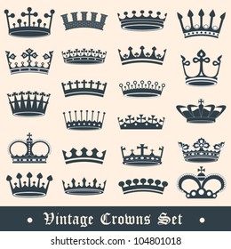 Vintage crowns set