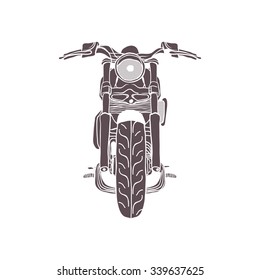 vintage cruiser motorcycle. muscle bike. Vector Isolated