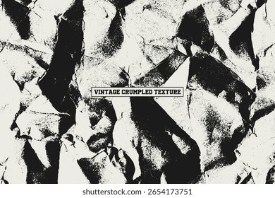 Pacote de textura de papel amassado vintage, angustiado Grunge Creased Overlay Set, Coleção de fundos enrugado velho, Texturas de efeito de amassar retro abstrato, cor variada danificada papel vetor arte