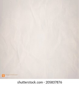 Vintage crumpled paper texture vector format