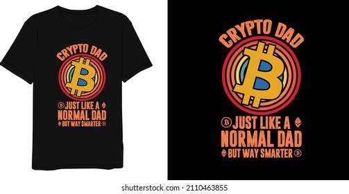 Vintage Cryptocurrency T-shirt Design for Man 