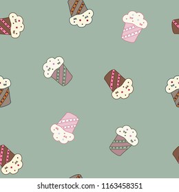 Vintage cup cake pattern