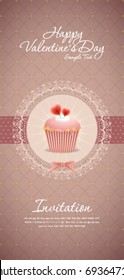 Vintage cupcake background 13