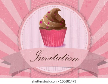 vintage cupcake background 