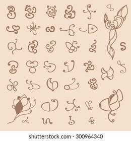 Vintage Curled Vignettes