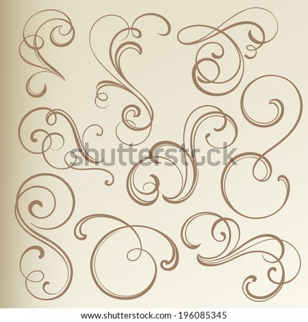 Vintage Curled Vignettes